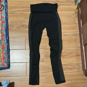 Nike Black Leggings with Fold Over Waistband